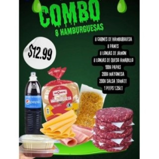 COMBO 8 HAMBURGUESAS