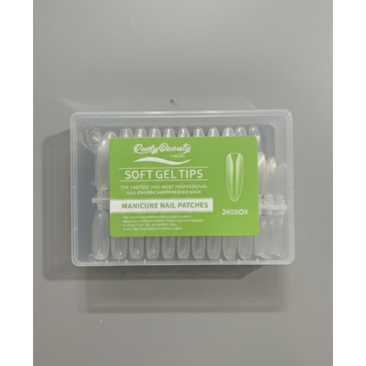 Rudy beauty paquete gel tips almendra