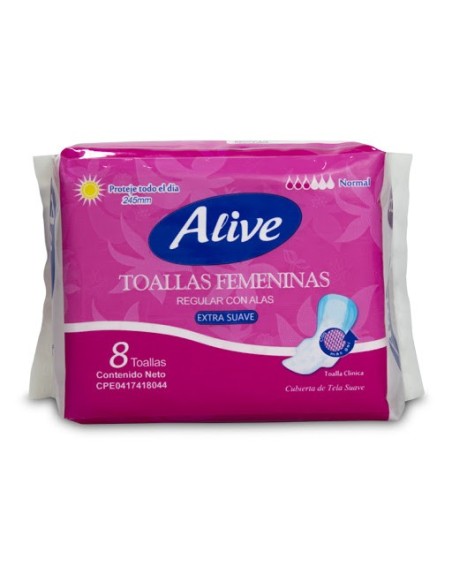 BY ALIVE TOALLAS FEMENINAS DIURNAS 8UND