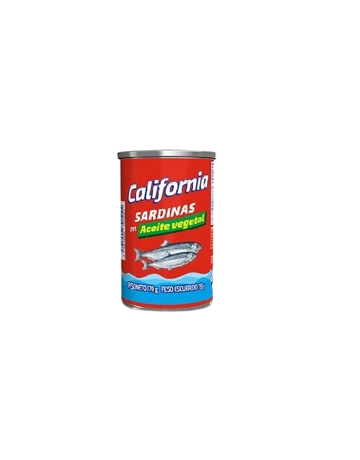 CALIFORNIA SARDINAS EN ACEITE VEGETAL 170G