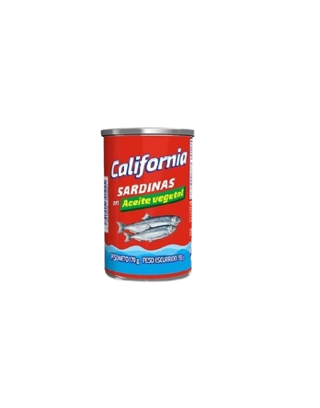 CALIFORNIA SARDINAS EN ACEITE VEGETAL 170G