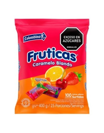 CARAMELO BLANDO FRUTICAS SURTIDAS 100 UNIDADES