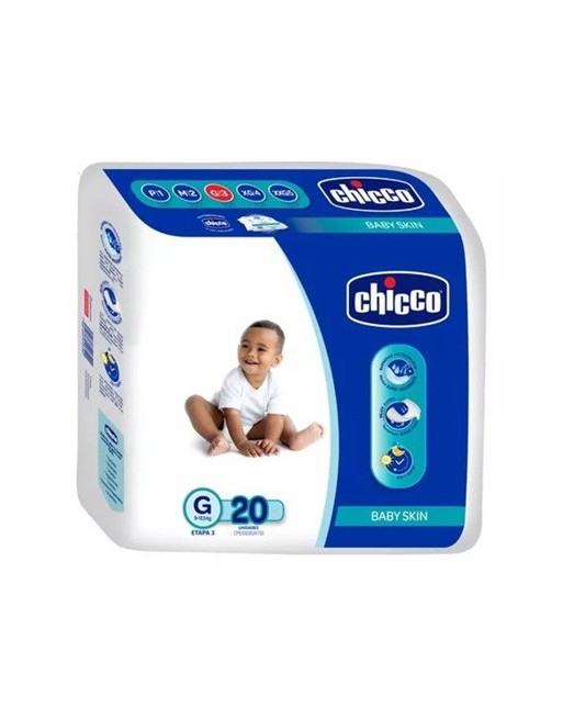 CHICCO PAÑALES TALLA G 20UND