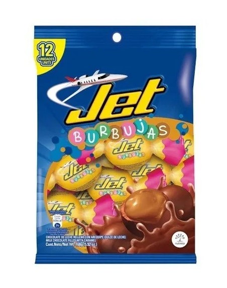 CHOCOLATE JET BURBUJA CON RELLENO 24 UNIDADES