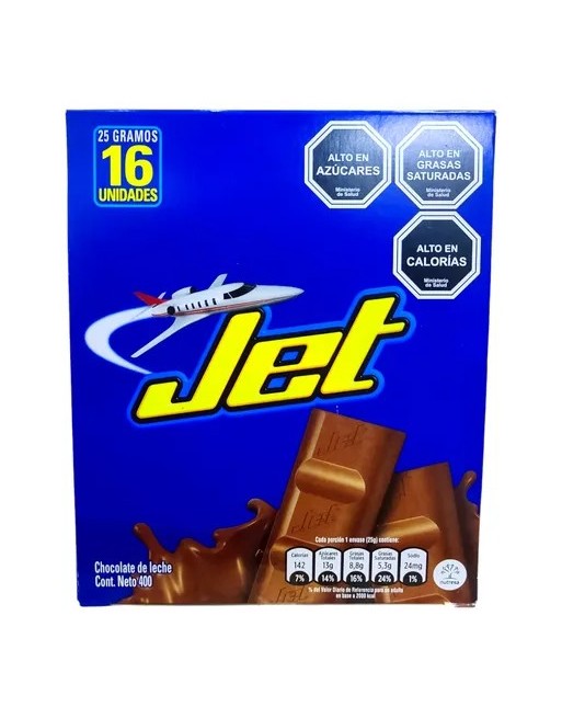 CHOCOLATINA JET DISPLAY 16 UNIDADES 400G