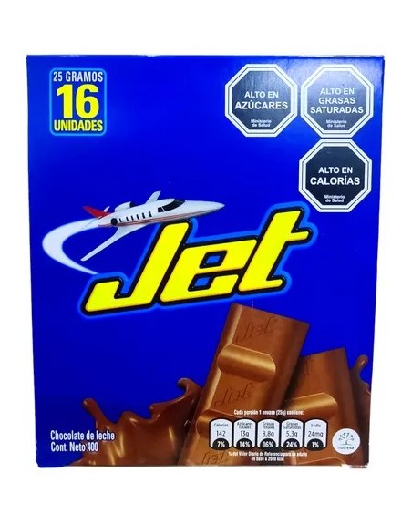 CHOCOLATINA JET DISPLAY 16 UNIDADES 400G