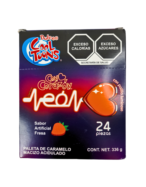 CHUPETAS CORAZONES Y FORMAS NEON X 8UND
