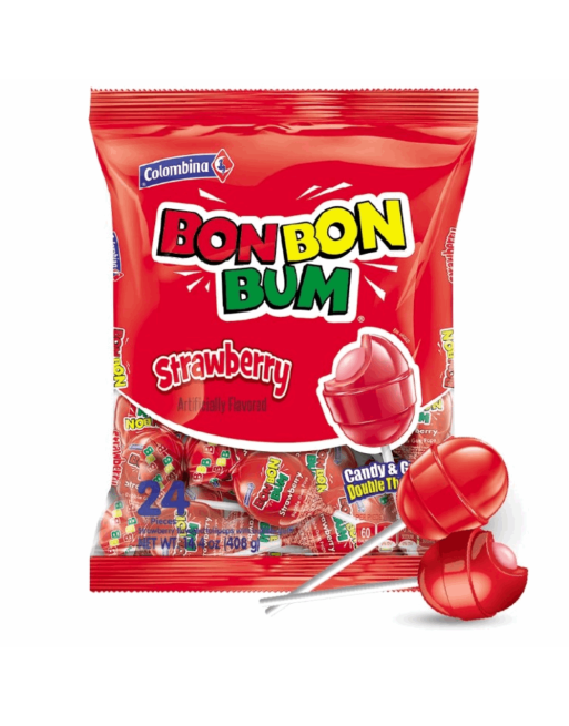 COLOMBIANA CHUPETA BON BON BUM FRESA X24