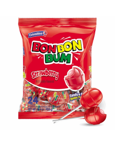 COLOMBIANA CHUPETA BON BON BUM FRESA X24