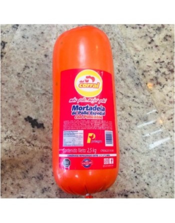 CORRAL MORTADELA POLLO ESPECIAL PARA REBANAR CON PIMENTON XKG