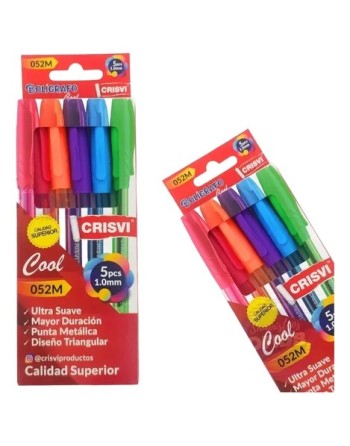 CRISVI BOLIGRAFOS COLORES X5U