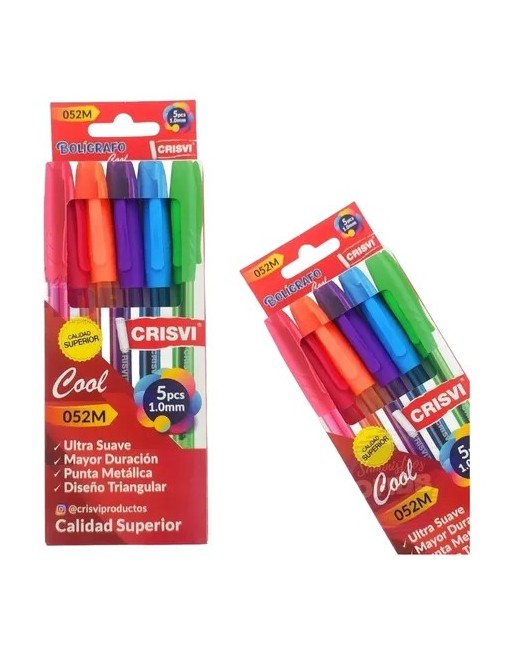 CRISVI BOLIGRAFOS COLORES X5U