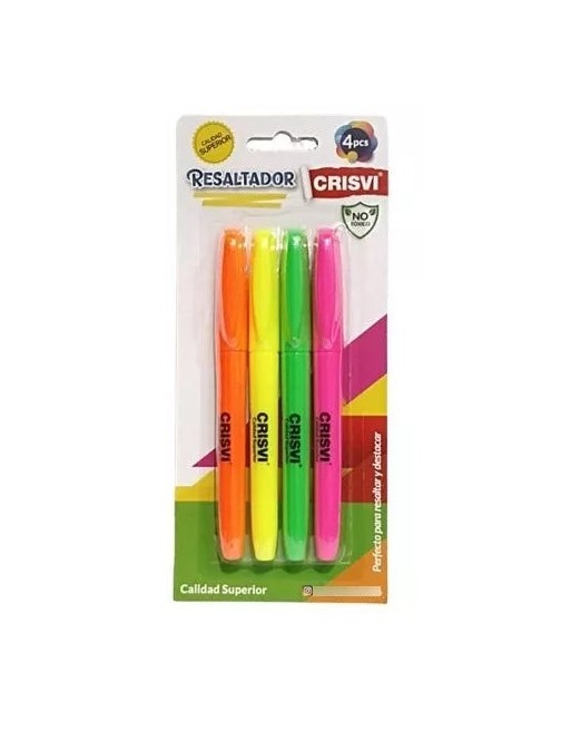 CRISVI MARCADOR FINE X 4 SURTIDO