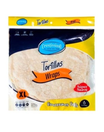 CRUSTISIMO TORTILLAS WRAPS X6UND XL 270G