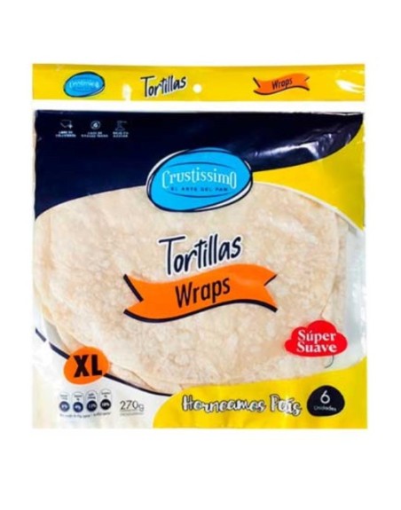CRUSTISIMO TORTILLAS WRAPS X6UND XL 270G