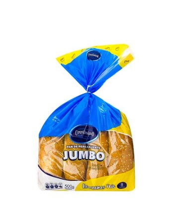 CRUSTISSIMO PAN PERRO CALIENTE X8 500G
