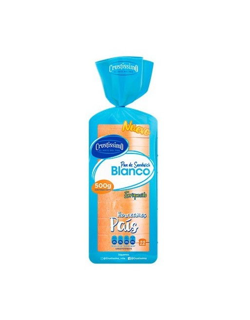 CRUSTISSIMO PAN SANDWI BLANCO 500G