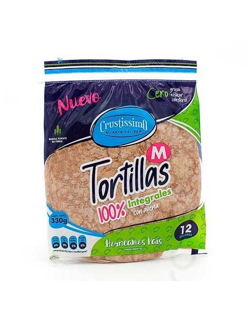 CRUSTISSIMO TORTILLAS INTEGRALES  330G