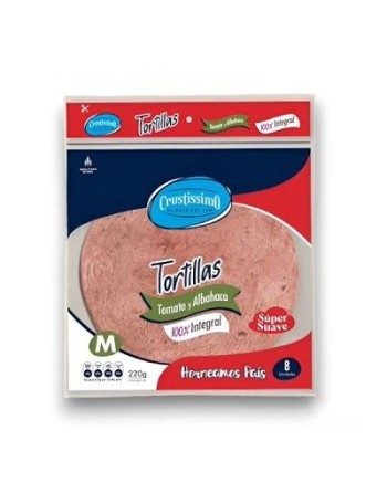 CRUSTISSIMO TORTILLAS INTEGRALES TOMATE Y ALBAHACA 220G