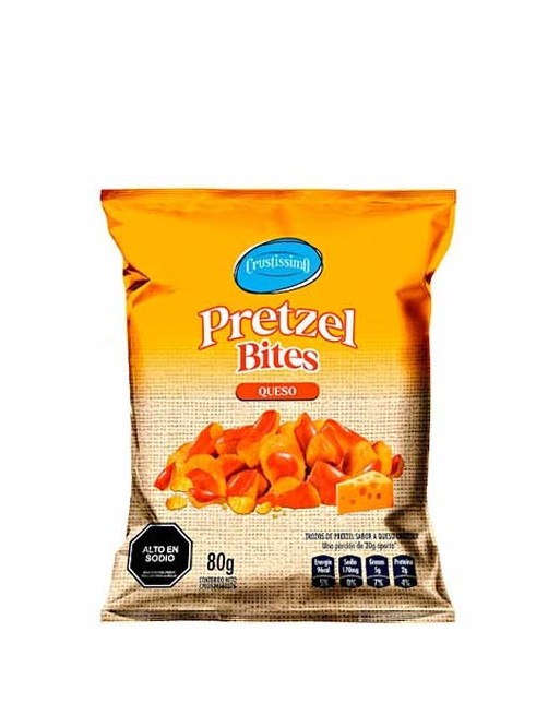 CRUSTISSUMO PRETZEL BITES QUESO 80G