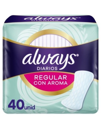 ALWAYS PROTECTORES DIARIOS REGULAR CON AROMA X40UND 97G