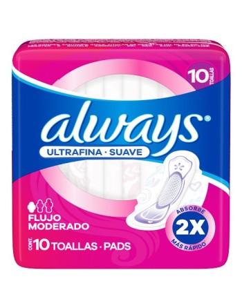 ALWAYS TOALLAS ULTRA FINA SUAVE X10UND