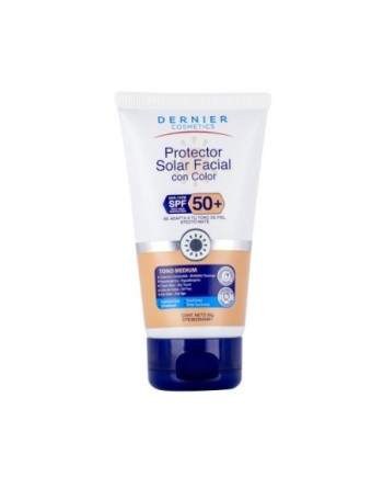 DERNIER PROTECTOR SOLAR CON COLOR TONO MEDIUM SPF 50 EFECTO MATE 50G