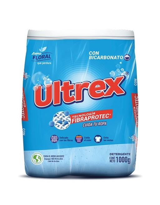 DETERGENTE EN POLVO ULTREX FLORAL 1KG