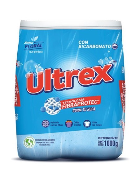 DETERGENTE EN POLVO ULTREX FLORAL 1KG