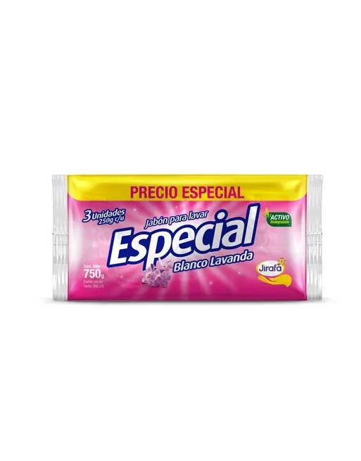 ESPECIAL JABON PARA LAVAR BLANCO LAVANDA  250G