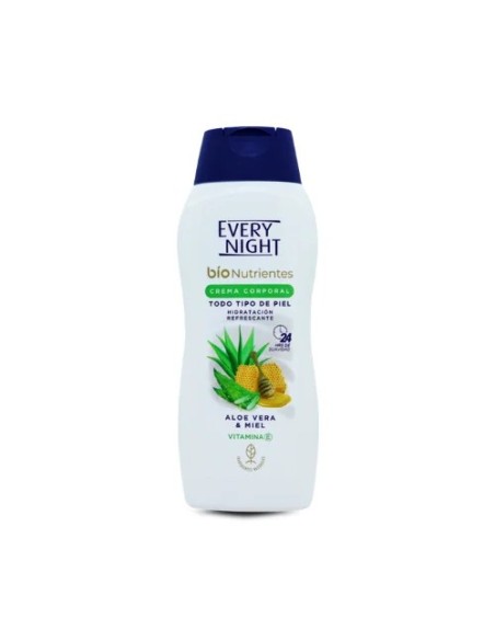 EVERY NIGTH BIO NUTRIENTES CREMA CORPORAL TODO TIPO DE PIEL ALOE VERA Y MIEL 350 ML