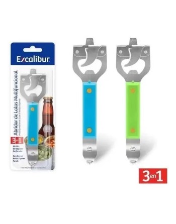 EXCALIBUR ABRIDOR DE LATAS MULTIFUNCIONAL 3 EN 1