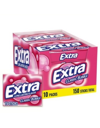EXTRA LONG CHICLETS CLASSIC BUBBLE X15STIK