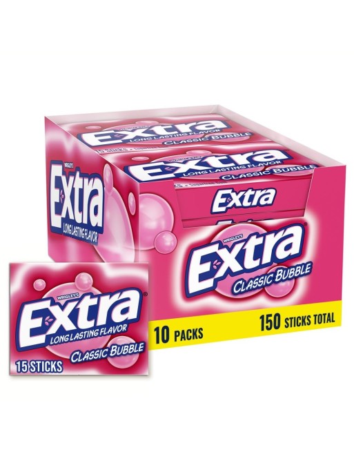 EXTRA LONG CHICLETS CLASSIC BUBBLE X15STIK