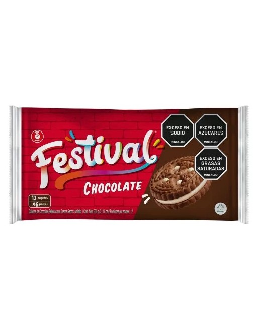 FESTIVAL GALETA CHOCOLATE X12