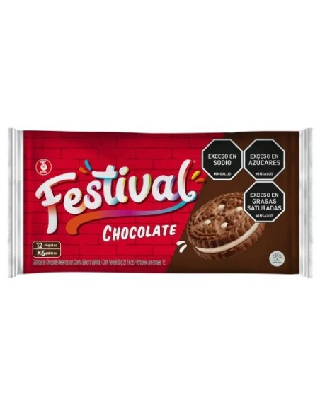 FESTIVAL GALETA CHOCOLATE X12