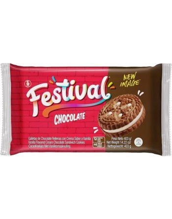 FESTIVAL GALLETAS SABOR A CHOCOLATE X12