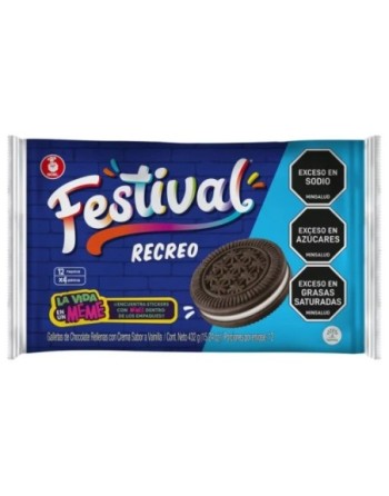 FESTIVAL RECREO CHOCOLATE PAQUETE X12