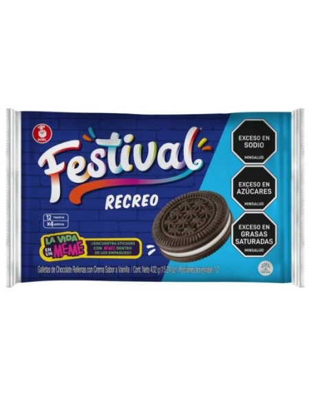 FESTIVAL RECREO CHOCOLATE PAQUETE X12
