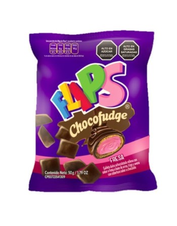 FLIPS CHOCO FUDGE FRESA 50G