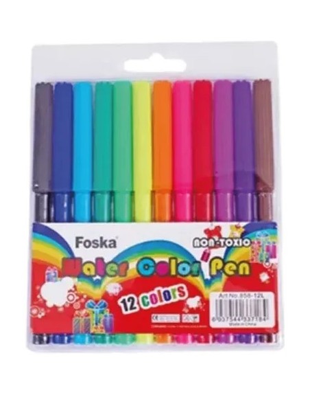 FOSKA MARCADORES DE AGUA  12 COLORES