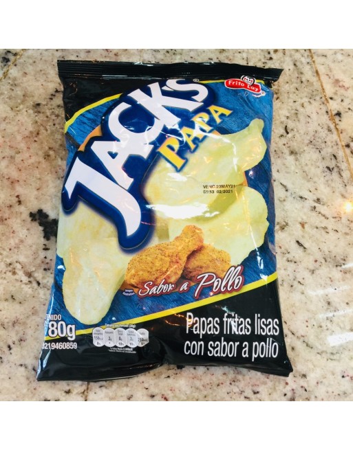 FRITO LAY JACKS PAPAS SABOR POLLO 80G