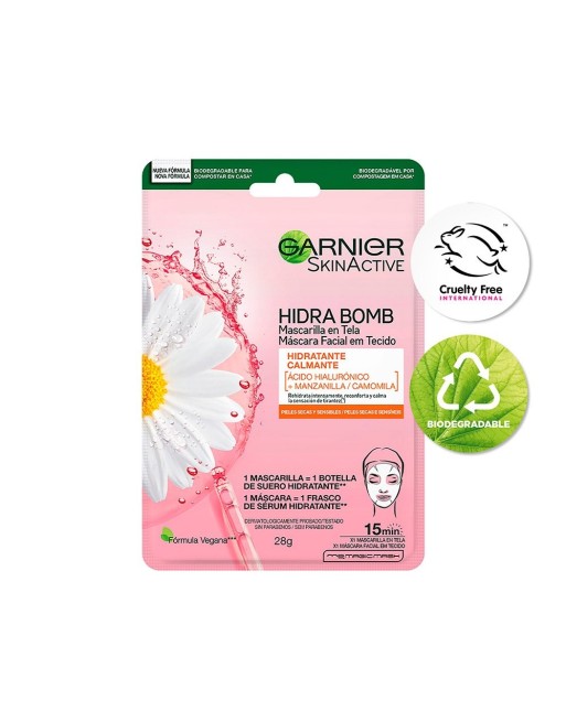 GARNIER SKINACTIVE MASCARILLA TELA HIDRANTANTE CALMANTE 28G