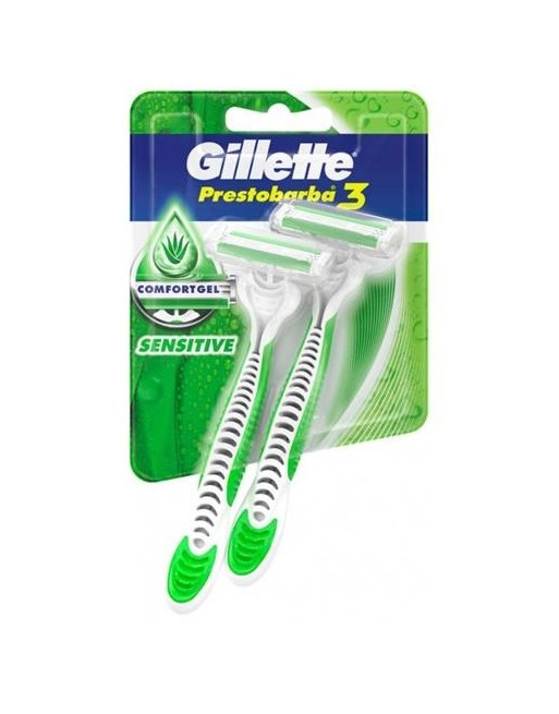 GILLETTE PRESTOBARBA 3 SENSITIVE X2UND