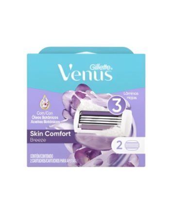 GILLETTE VENUS SKIN COMFORT CARTUCHOS 3 HOJILLAS X2