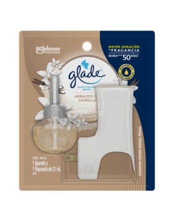 GLADE ACEITES NATURALES ABRAZOS DE VAONOLLA APARATO Y REPUESTO 21ML