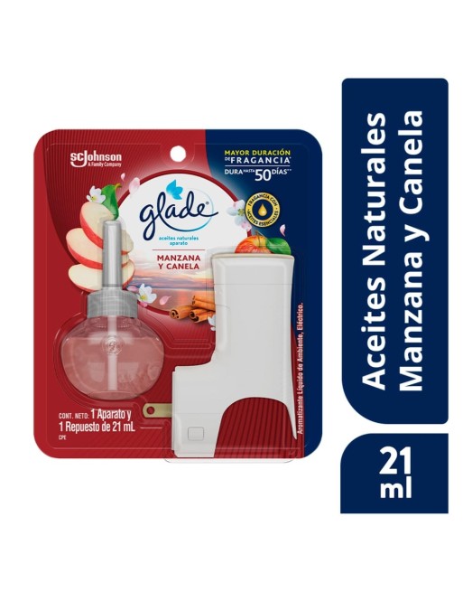 GLADE ACEITES NATURALES MANZANA Y CANELA 21ML