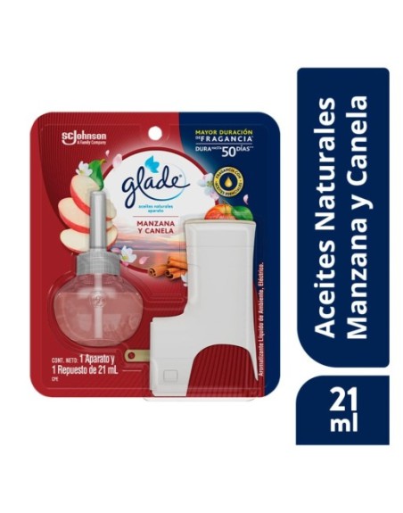 GLADE ACEITES NATURALES MANZANA Y CANELA 21ML