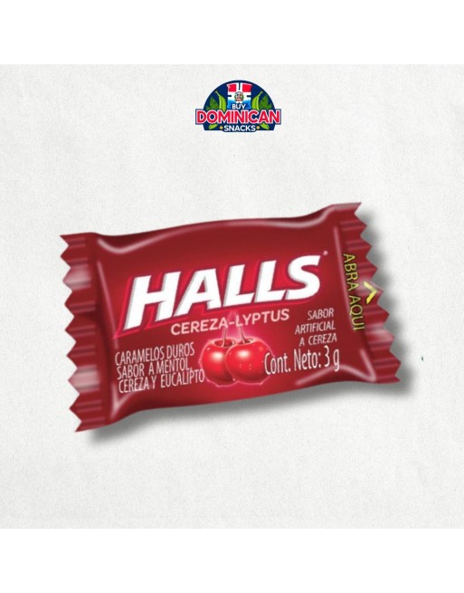 HALLS BOLSA MENTOL Y CEREZA  X100UND