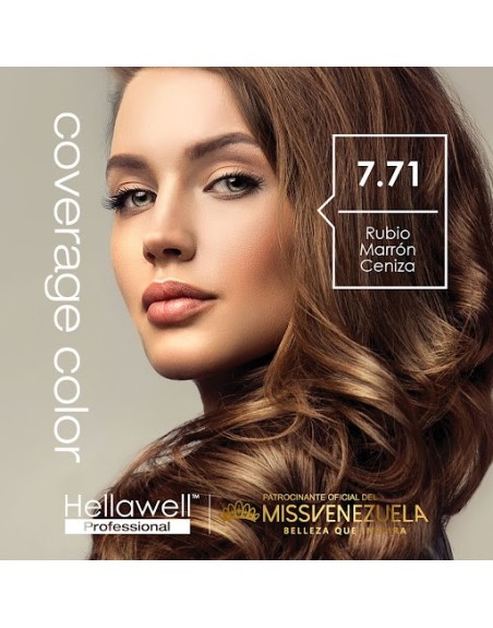 HELLAWELL COVERAGE COLOR  TINTE 60G RUBIO MARRON CENIZA 7.71